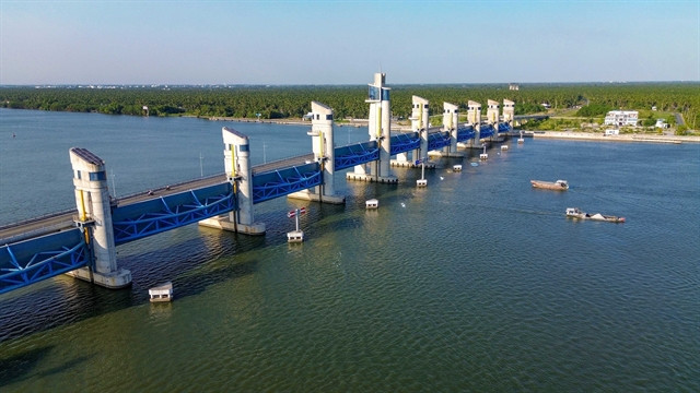The Cai Lon – Cai Be sluice in Kiên Giang Province, the largest of its kind in the Mekong Delta to provide irrigation for agriculture. (Photo: VNA)