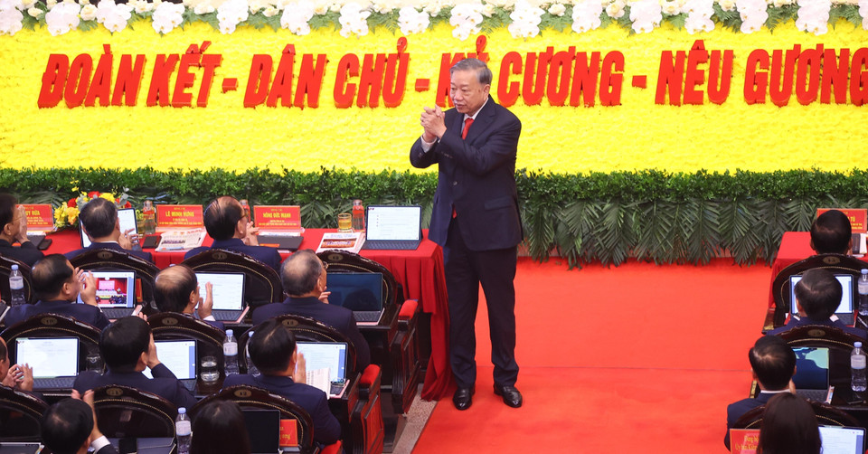 Party General Secretary To Lam attends the First Congress of the Party Organisation of Central Party Agencies. (Photo: VNA)