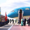 Party chief arrives in Moscow, beginning official visit to Russia
