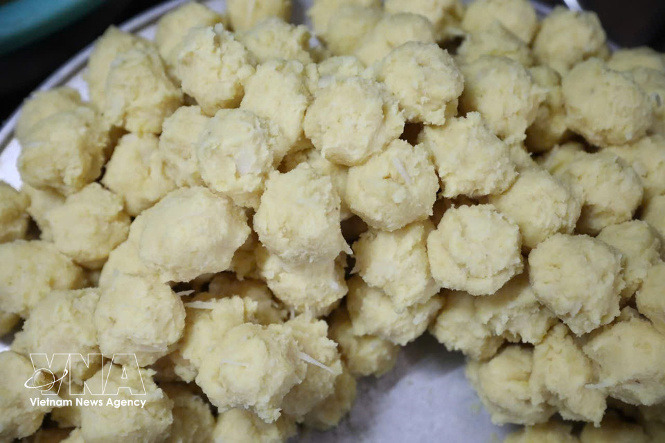 The filling of Phu The cake. (Photo: Viet Hung – VNA)