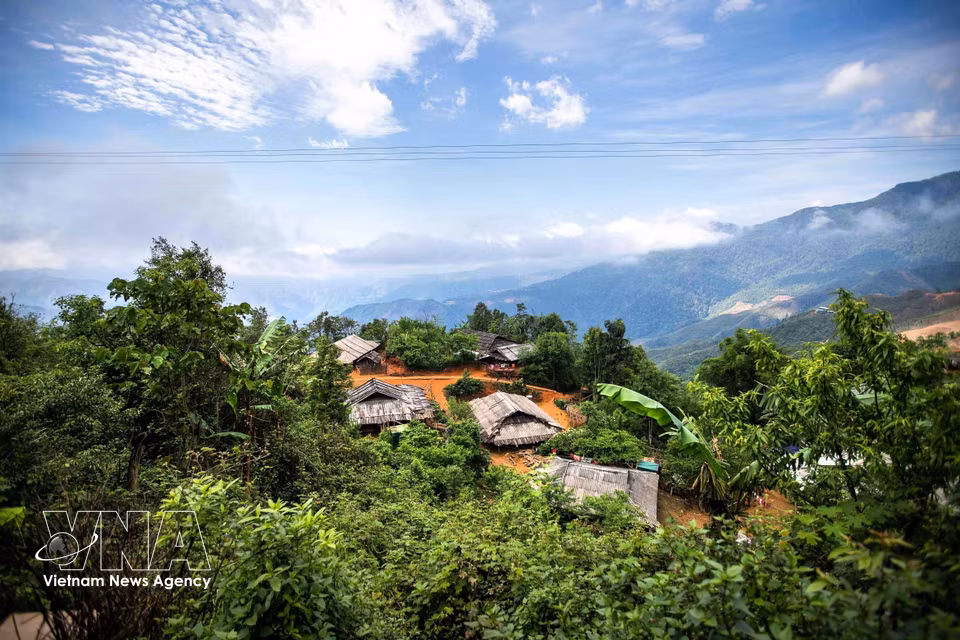A picturesque landscape in Lang Sang village. (Photo: VNA)