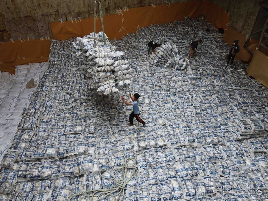 Vietnam’s main exports to Jordan include agricultural and aquatic products, electronic goods, and consumer items. In the photo: Rice shipment for export by the Vietnam Southern Food Corporation (Vinafood 2). (Photo: VNA)