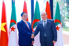 Prime Minister Pham Minh Chinh (left) and his Algerian counterpart Sifi Ghrieb. Photo: VNA 