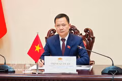 Trinh Xuan An, a full-time National Assembly deputy from the Committee on Defence, Security and Foreign Affairs and Vice Chairman of the 15th-term Young National Assembly Deputies Group, atteds the third consultative meeting of the Young Parliamentarians of AIPA (YPA) on April 28, 2026. Photo: VNA