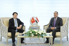 State President Luong Cuong (L) meets with Egyptian Prime Minister Mostafa Madbouly in Cairo on August 5, 2025 (local time). Photo: VNA
