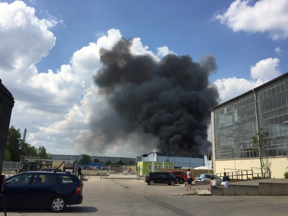 Columns of smoke can be seen from several kilometres away (Photo: VNA)