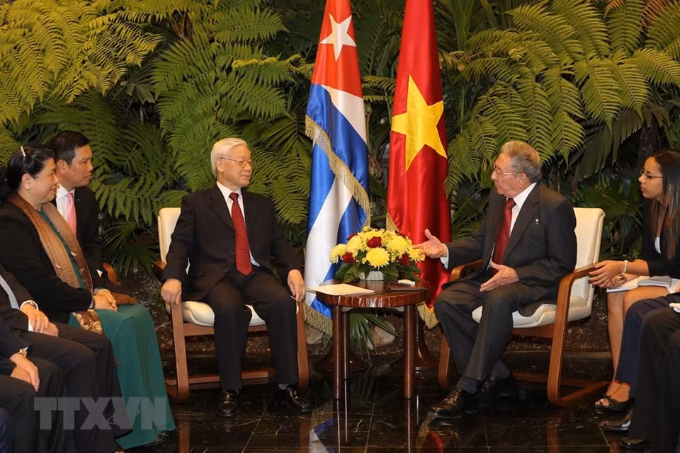 CPV General Secretary of Nguyen Phu Trong is paying a State visit to Cuba from March 28 to 31 (Photo: VNA) 