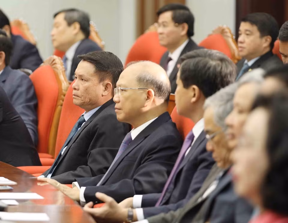 Members of the Party Central Committee at the conference (Photo: VNA)