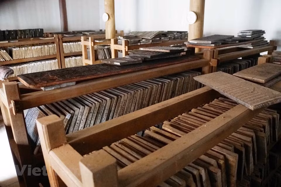 It houses nearly 2,000 wood blocks of Buddhist sutras (Source: VNA)