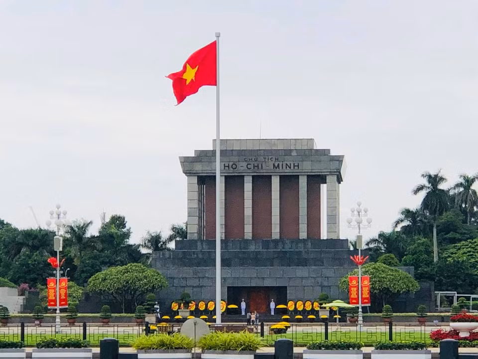 The Ho Chi Minh Mausoleum in Ba Dinh Square. (Photo: VNA)