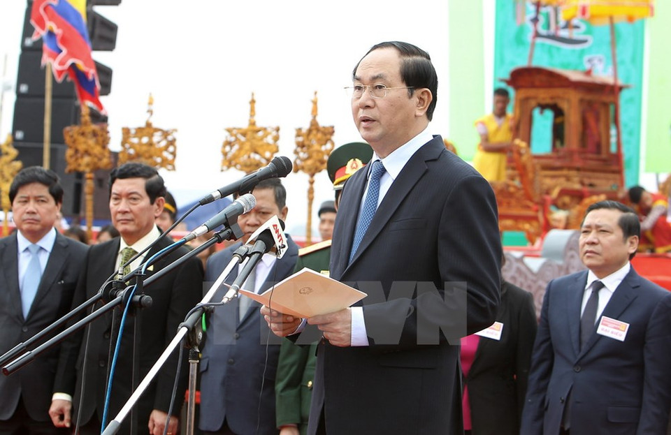 The President delivers a speech at the opening ceremony (Photo: VNA)