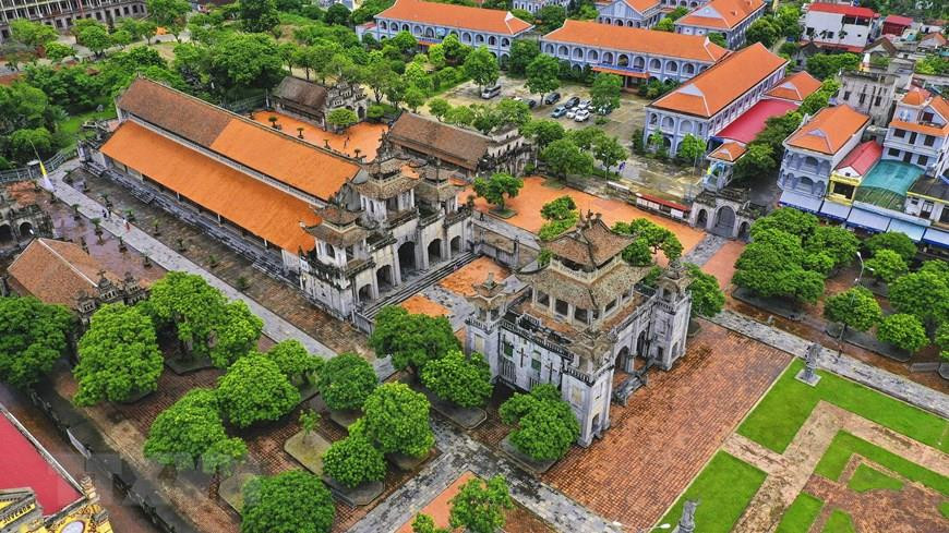 Phat Diem cathedral seen from above (Photo: VNA)