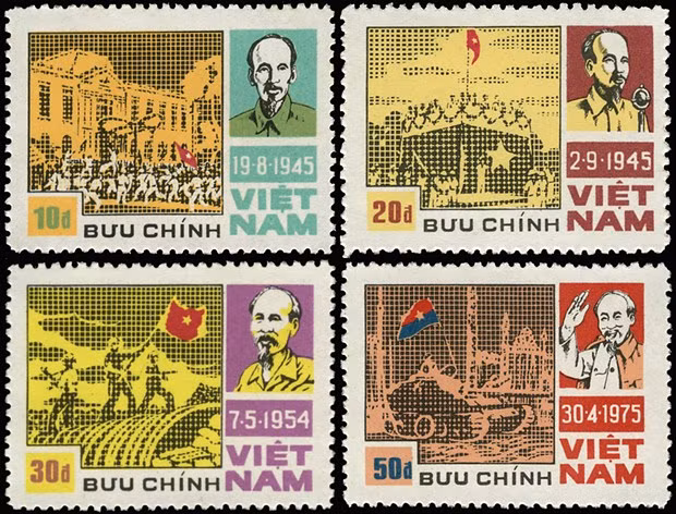 Historic days captured in stamps (Photo: VNA)