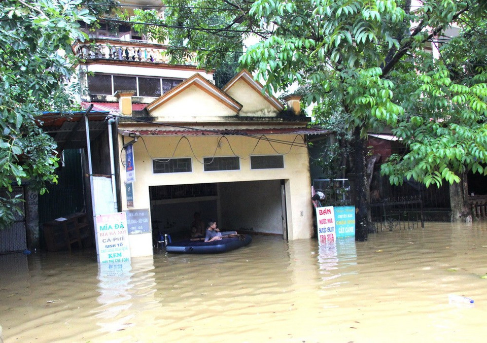 A flooded house in Ha Giang. (Photo: VNA)