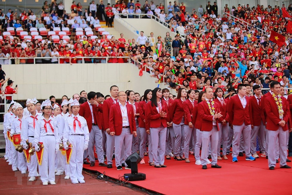 On September 2, a programme was held at the My Dinh national stadium to honour outstanding athletes of the Vietnamese sports delegation for their successes (Source: VNA)