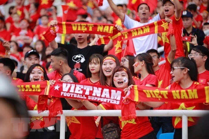 Smiles of Vietnamese fans (Source: VNA)