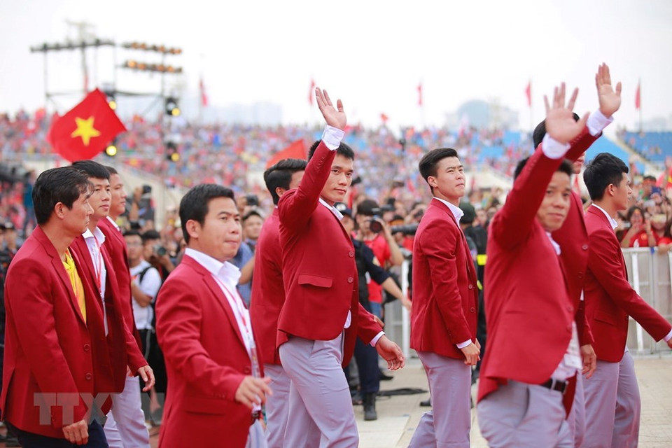 Football players (Source: VNA)