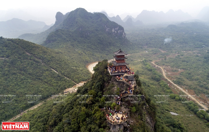 Ngoc Pagoda in Tam Chuc seen from above (Photo: VNA)