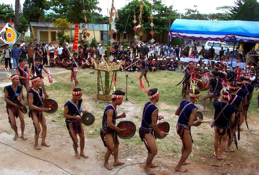 Gong festival of Bahnar ethnic people (Photo: VNA)