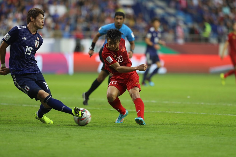 Vietnamese football team had an impressive match with the Asian Cup 2019 championship candidacy (Photo: VNA)