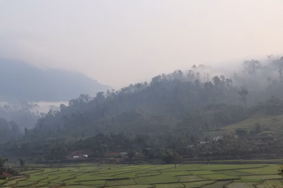 The annual forest festival is the most important event of the local Mong people, during which they pray for favourable weather, abundant crops, good health and happiness (Photo: VNA)