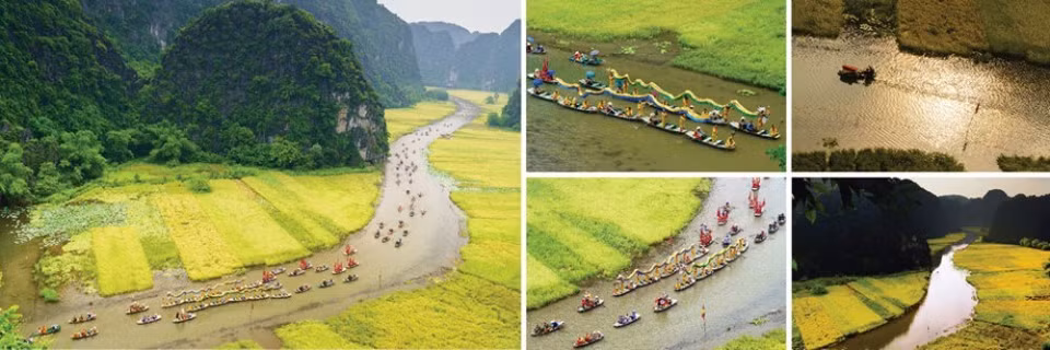 Tam Coc mua vang (yellow season in Tam Coc) by Nguyen Duc Phuoc, a top-five collection of the awards (Source: the organising board)