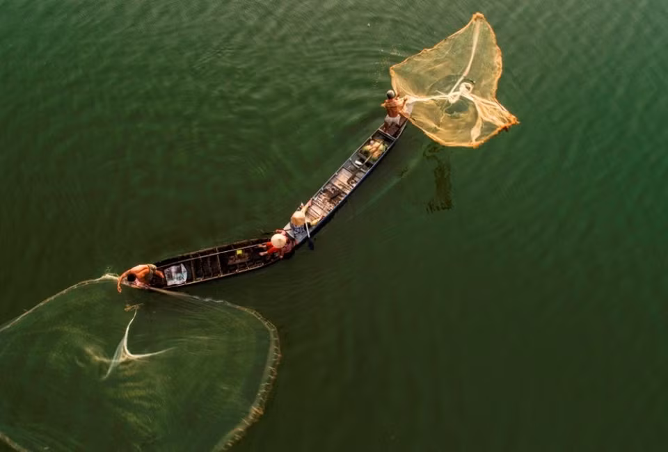 Tung Luoi (Spreading net) by Nguyen Xuan Chinh capturing the life of Mekong Delta fishermen (Source: the organising board)