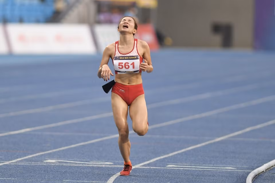 Oanh wins the women’s 10,000 metre run on May 12. (Photo: VNA)