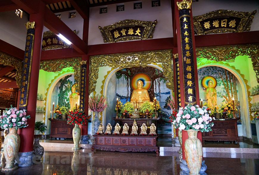 The pagoda is a combination of contemporary style and the traditional style of Vietnamese pagodas. (Photo: Vietnam+)