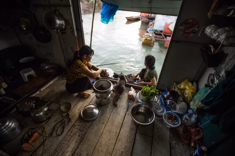 Inside a kitchen of a household in the fishing village. (Photo: VNA)