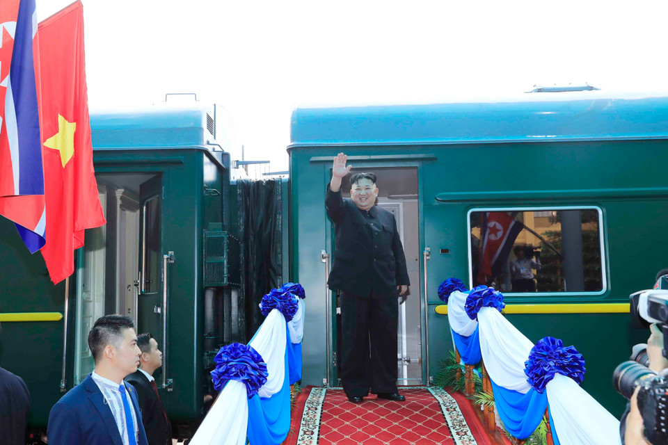 DPRK Chairman Kim Jong-un leaves Lang Son province for DPRK (Photo: VNA)