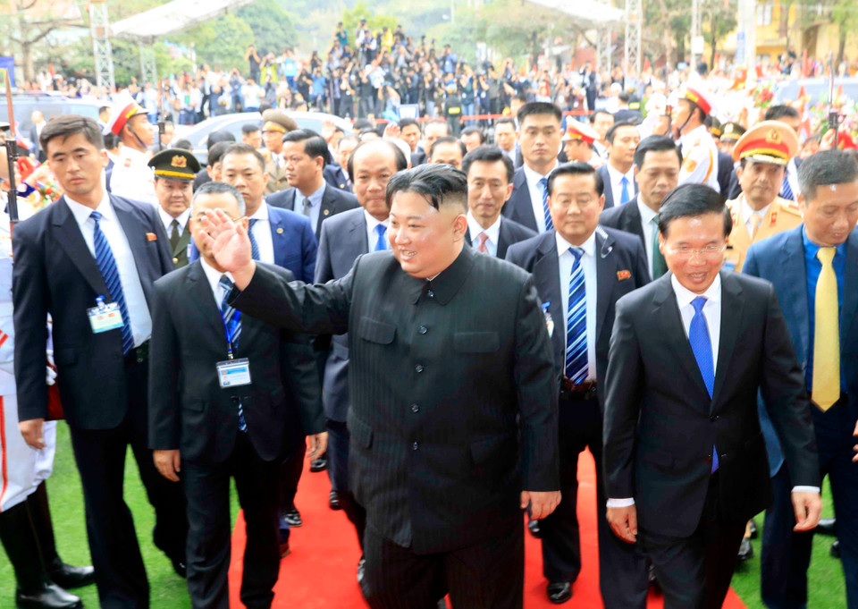 DPRK Chairman Kim Jong-un leaves Lang Son province for DPRK (Photo: VNA)