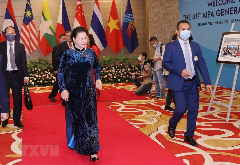National Assembly Chairwoman Nguyen Thi Kim Ngan, Chairwoman of AIPA-41 attends the opening ceremony. (Photo: VNA)