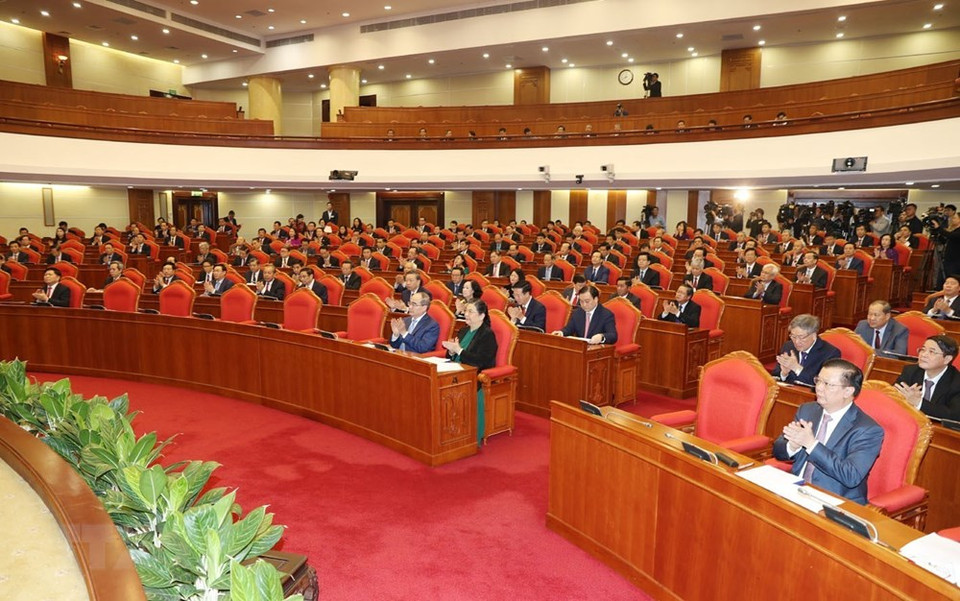 The 12th Communist Party of Vietnam Central Committee convened its ninth session on December 25, under the chair of Party General Secretary and President Nguyen Phu Trong (Photo: VNA)