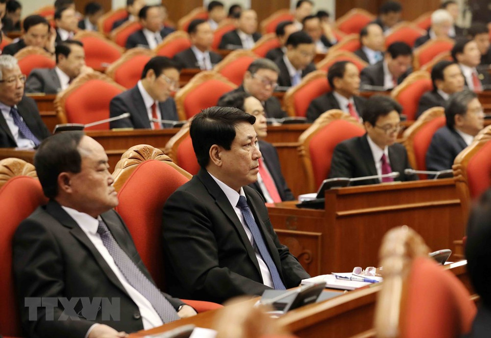 Communist Party of Vietnam Central Committee members attend the event (Photo: VNA)