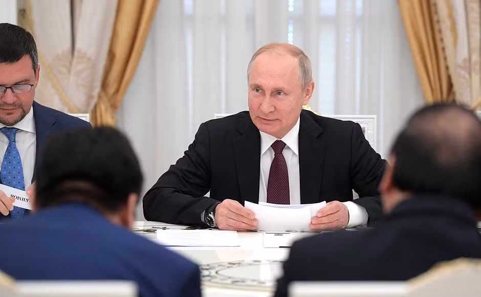 Russian President Vladimir Putin at the meeting (Photo: VNA)