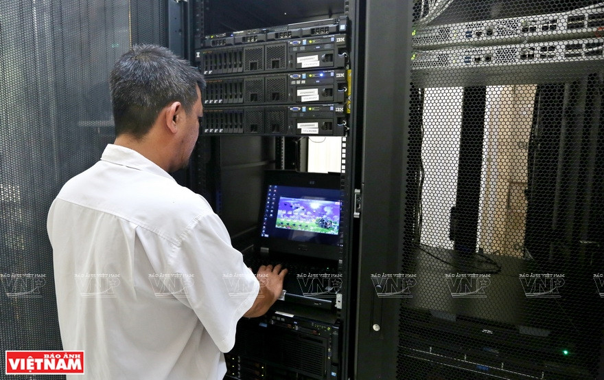 The solar power control system in Vung Tau (Photo: VNA)