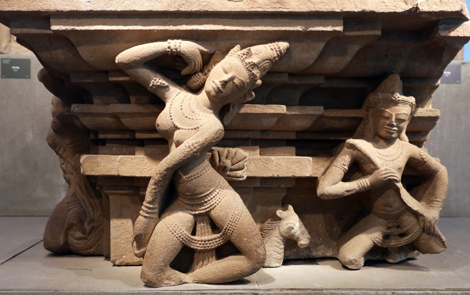 The Apsara Relief, made of sandstone, originating from Tra Kieu in Quang Nam province and dating back to the 10th century, was recognised as a national treasure in 2024. (Photo: VNA)