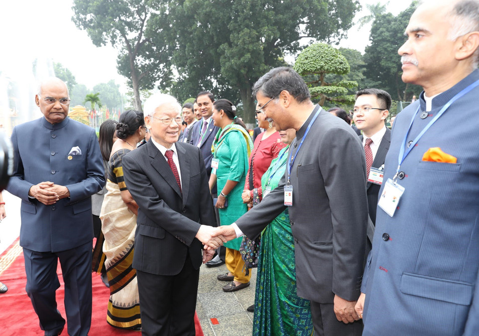 President Trong welcomes Indian official (Photo: VNA)