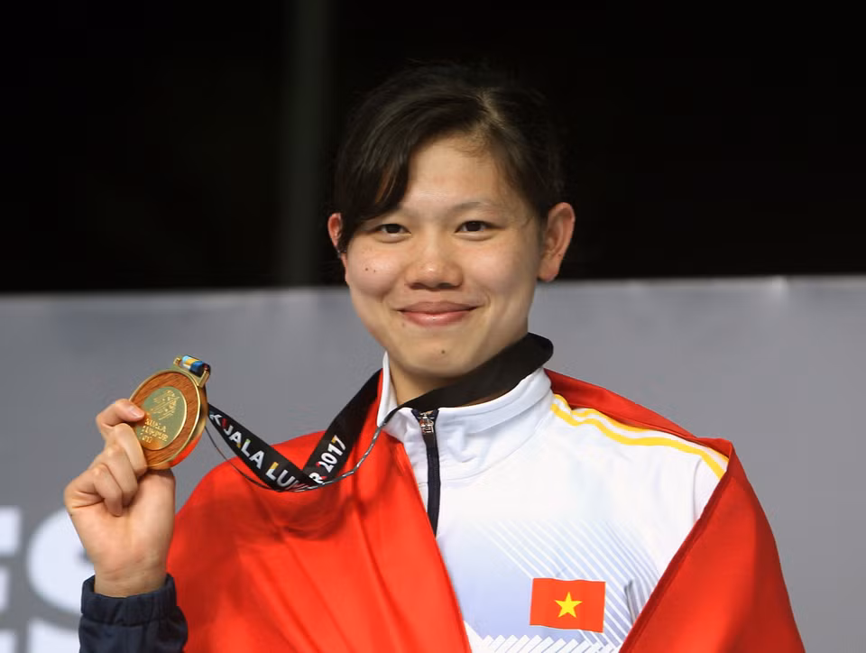 Swimmer Nguyen Thi Anh Vien is a pride of Vietnamese sports. She has won several medals in regional, continental and world sports events. (Photo: VNA)