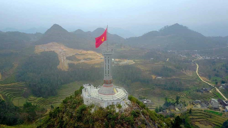 Lung Cu flag tower, a symbol of national sovereignty. (Photo: VNA)