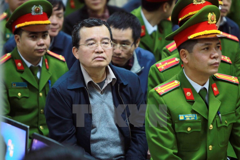 Nguyen Quoc Khanh at the trial. (Source: VNA)