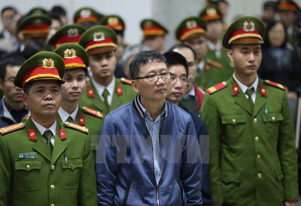 Trinh Xuan Thanh at the trial. (Source: VNA)