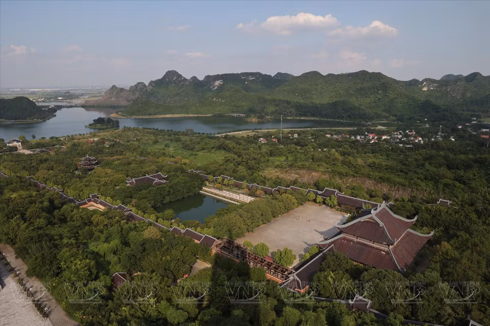 A bird’s-eye view of Bai Dinh Pagoda. (Photo: VNP/VNA)