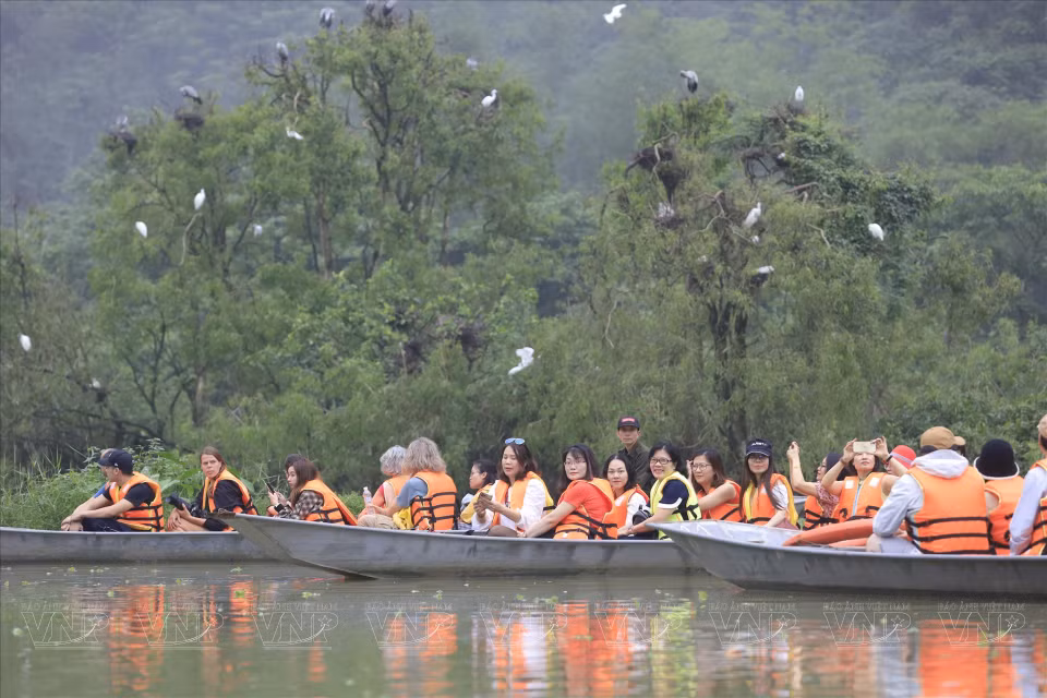 Visitors at the Thung Nham tourism site. (Photo: VNP/VNA)
