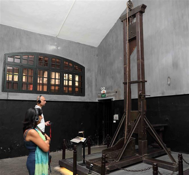 Guillotine was used by the French to execute prisoners (Photo: VNA)