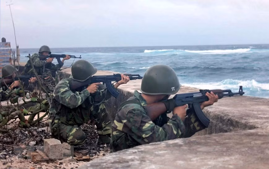 Naval soldiers on An Bang island, Truong Sa archipelago all stay alert to safeguard on Vietnam’s sovereignty over seas and islands (Photo: VNA)