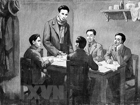 Nguyen Ai Quoc (pseudonym of President Ho Chi Minh) chairs a conference on uniting communist parties into a single party organisation, the Vietnamese Communist Party, January 6 - February 2, 1930 (Photo: Archives/VNA)