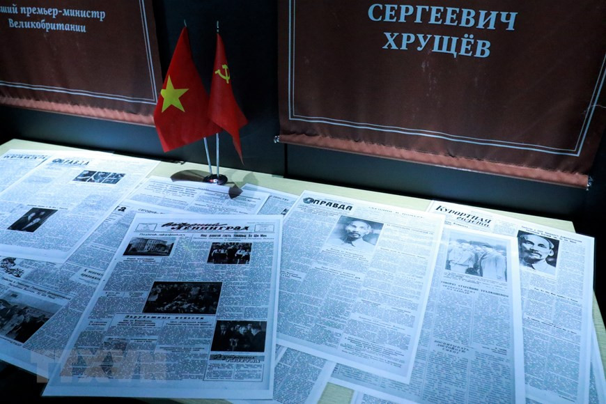 President Ho Chi Minh articles on Russia’s major newspapers during 1950-1960 (Photo: VNA)