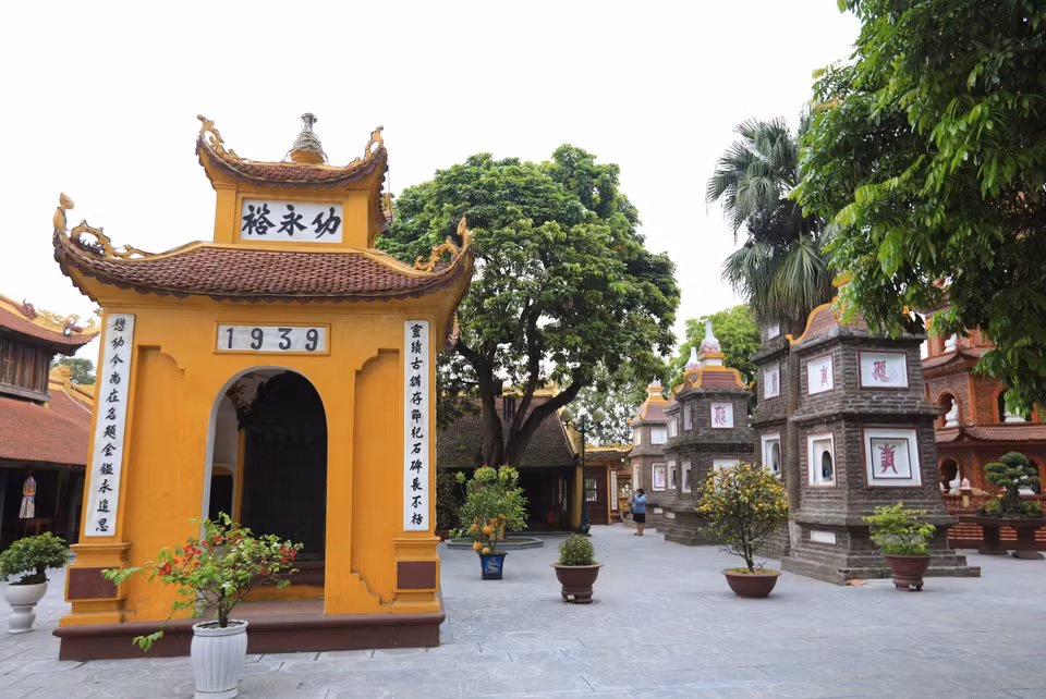 Stele house in Tran Quoc Pagoda. (Photo: VNA)
